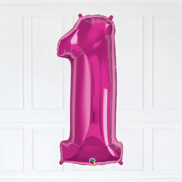 18 Magenta Trio Star Birthday Balloon Numbers - Image 4