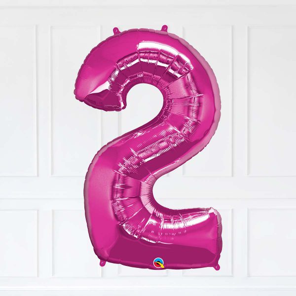 18 Magenta Trio Star Birthday Balloon Numbers - Image 5