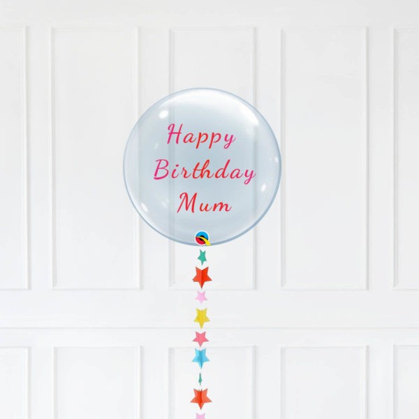 Personalised Star Tail Bubble Balloon 20" - Image 2