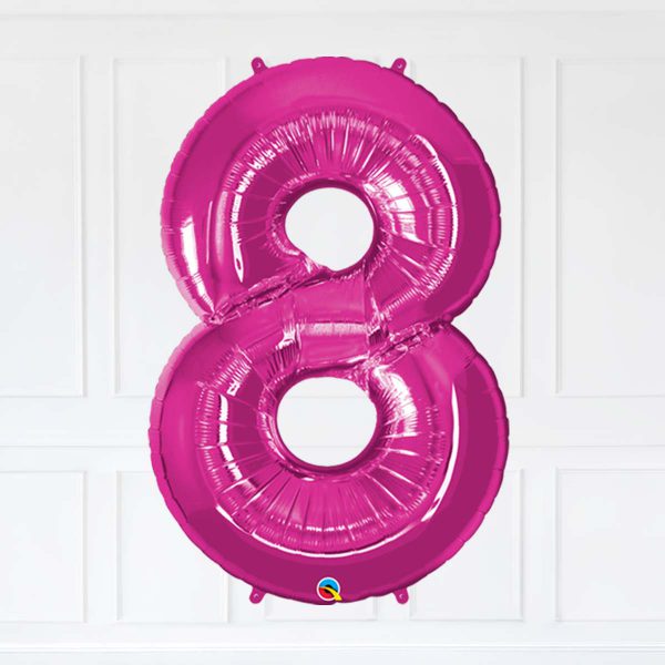 18 Magenta Trio Star Birthday Balloon Numbers - Image 11