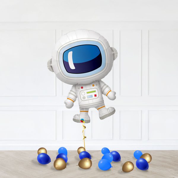 Astronaut Star Blue White Bubble Happy Birthday Space - Image 3