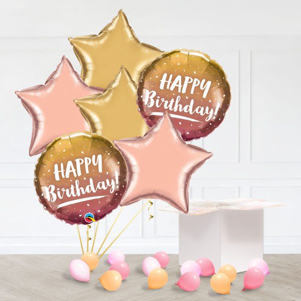Bunch Star Gold Rose Bubble HappyBirthday