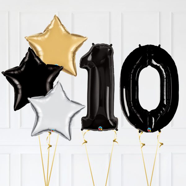 Number 10 Black Trio Star Gold Black White - Image 2