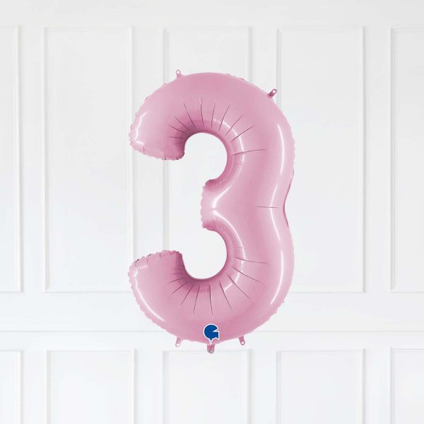 Number 4 Pastel Pink TrioHeartBubble Rose White HappyBirthday - Image 7