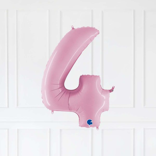 Number 4 Pastel Pink TrioHeartBubble Rose White HappyBirthday - Image 8