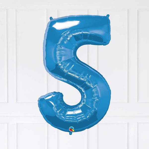 Number 40 Sapphire Blue Star Blue Gold Bubble Happy Birthday - Image 9