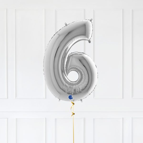 Number 6 Silver Trio Star Bubble Galaxy Blue - Image 4