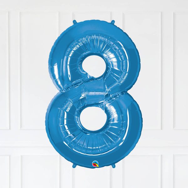 Number 40 Sapphire Blue Star Blue Gold Bubble Happy Birthday - Image 12