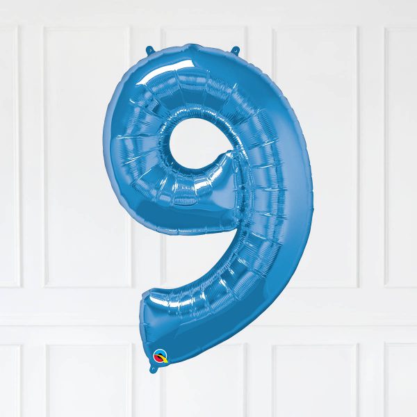 Number 40 Sapphire Blue Star Blue Gold Bubble Happy Birthday - Image 13