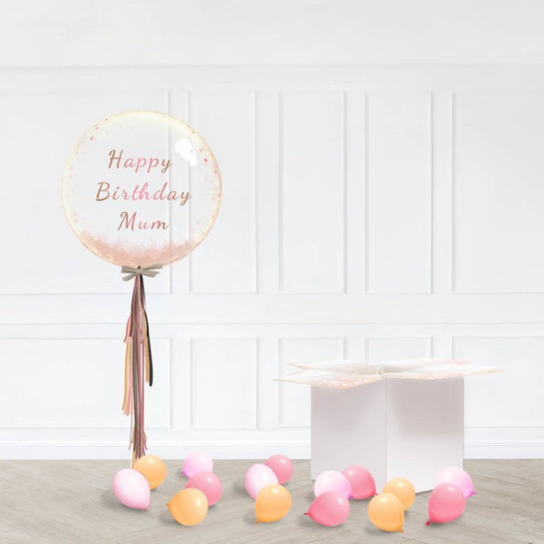Personalised Rose Gold Confetti Bubble Balloon 20’’