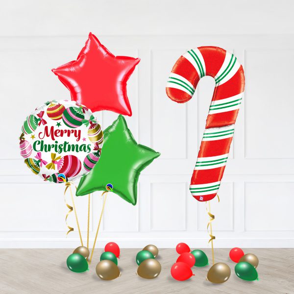 Candy Cane TrioStarBubble Merry Christmas Red Green