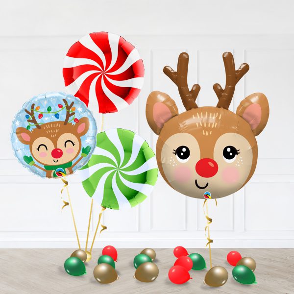 Christmas CuteReindeer TrioBalloons Deer Candy