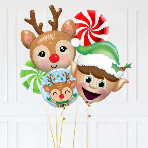 Cute Deer Elf Christmas Green Red - Image 2