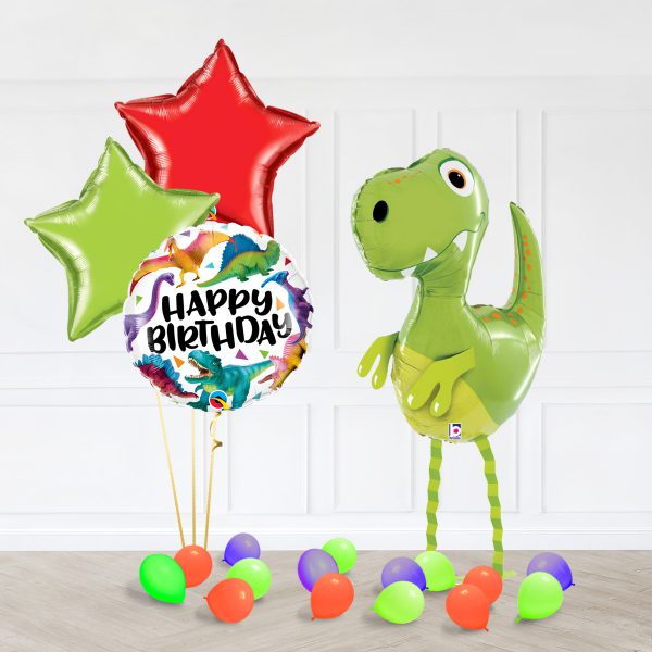 Dinosaur Walker TrioStarBubble Red Green HappyBirthday