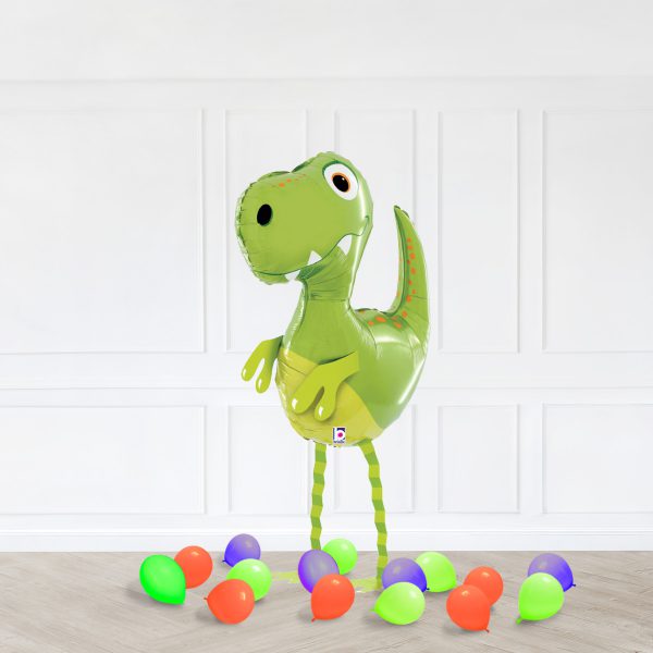 Dinosaur Walker TrioStarBubble Red Green HappyBirthday - Image 3