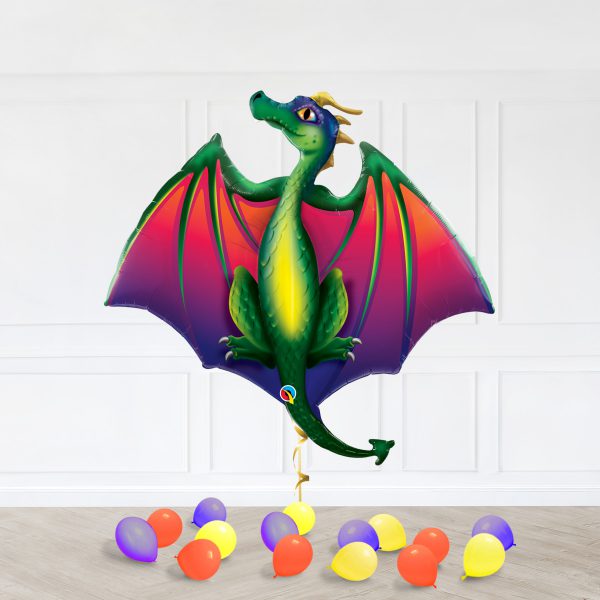 Dragon Star Bubble Red Violet Balloon Happybirthday - Image 2