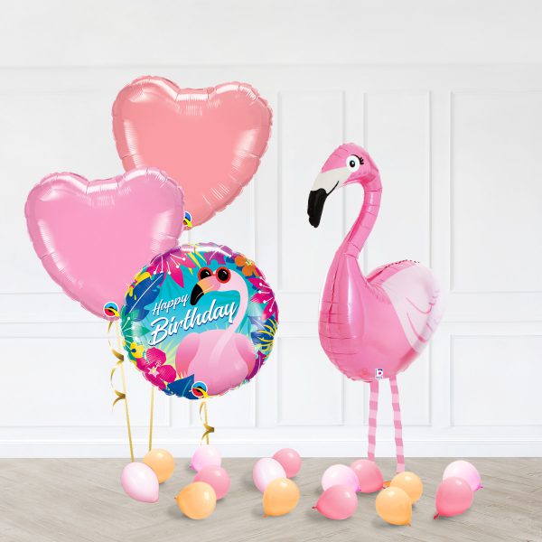 Flamingo Walker Heart Bubble Rose Pink Birthday