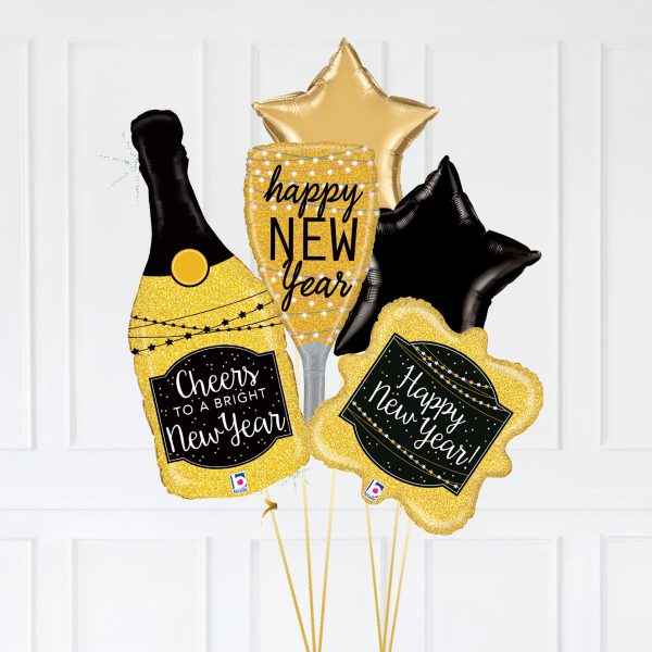 Gold Champagne New Year Stars - Image 2