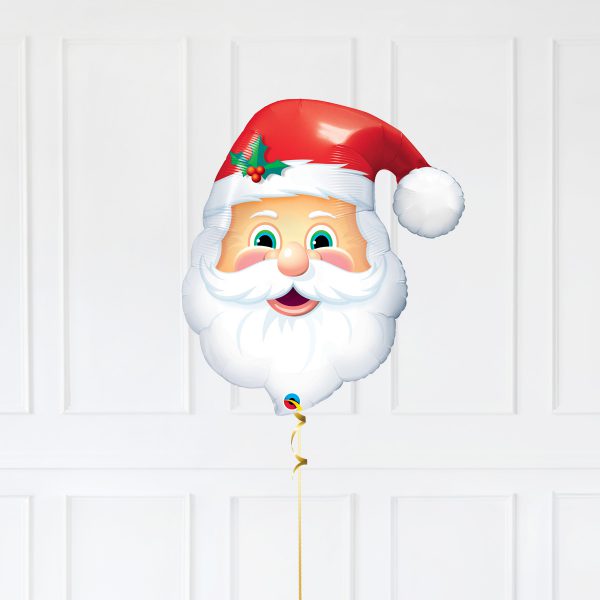Happy Santa Star Red Green Christmas Balloons - Image 4