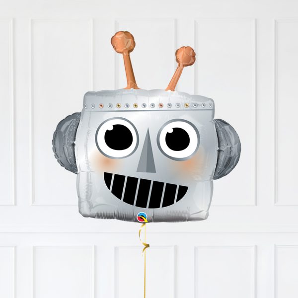Robot Star Diamond Red Silver Black Birthday - Image 4