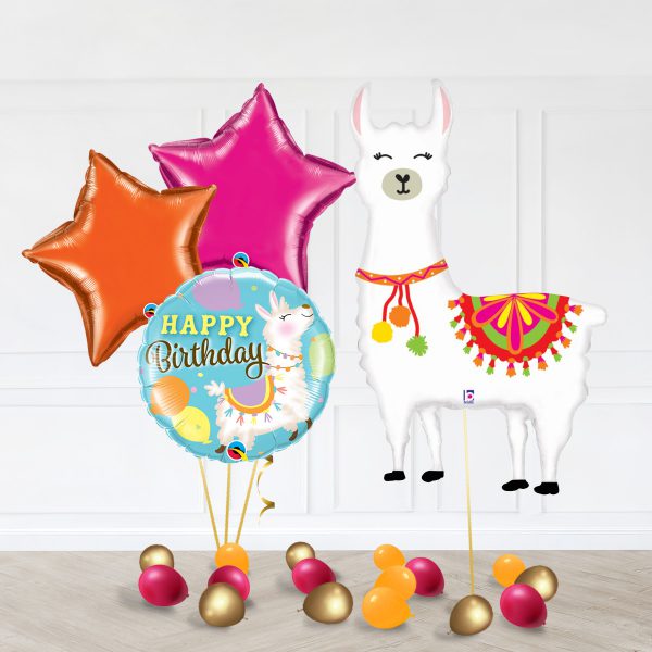 Llama Star Bubble Birthday Balloons