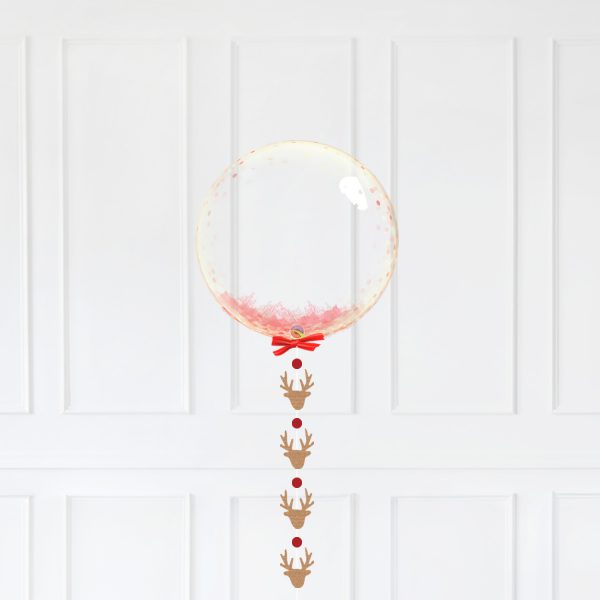 Personalised Text Christmas Bubble DeerTail 24’’ - Image 3