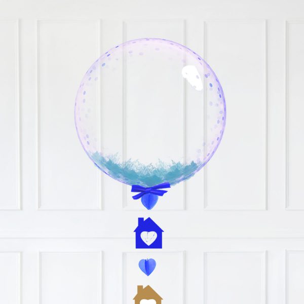 Personalised Text Welcome Home House Blue Tail 24’’ - Image 3