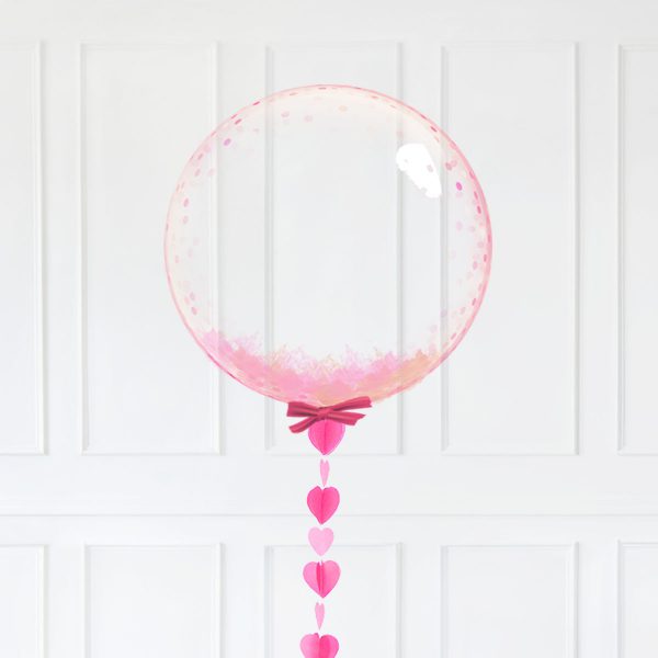 Personalised Text You Did it Bubble Pink Heart Tail 24’’ - Image 3