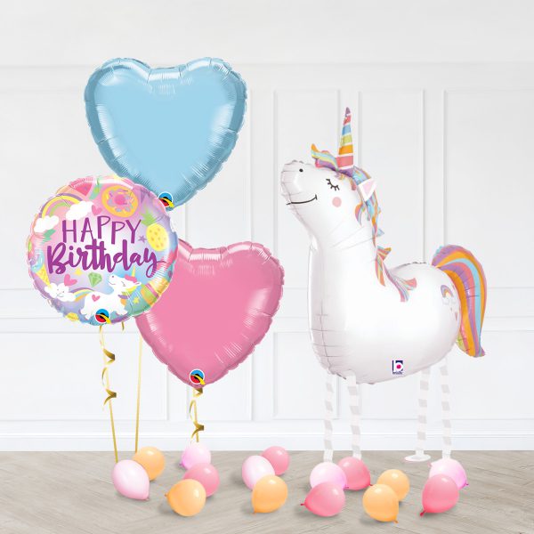 Unicorn Walker TrioStarBubble Blue HappyBirthday Rose