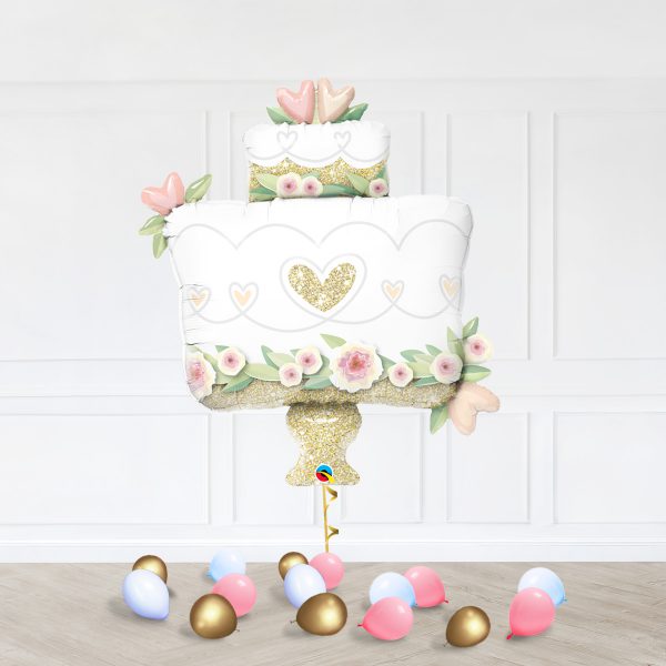 Wedding Cake Inflated Balloon Mr & Mrs Heart - Image 4