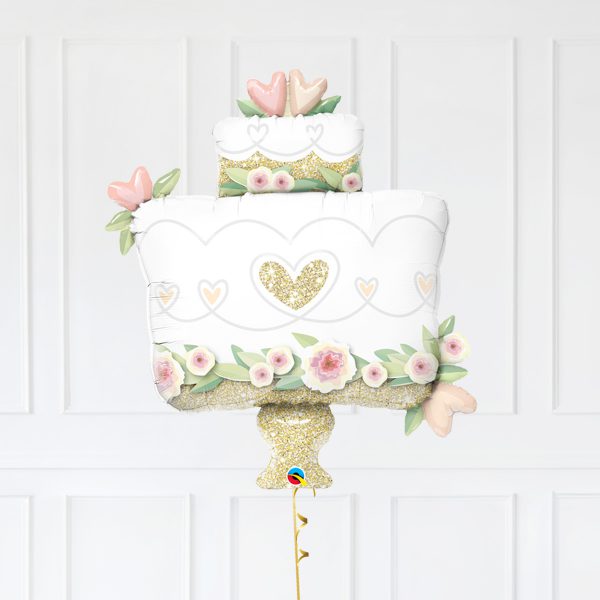 Wedding Cake Inflated Balloon Mr & Mrs Heart - Image 2
