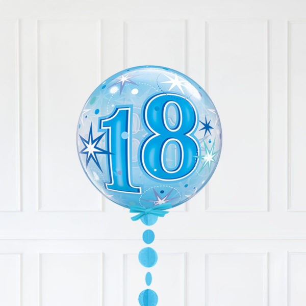 SINGLE BUBBLE – 18 BLUE STARBURST SPARKLE - Image 2