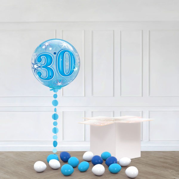 SINGLE BUBBLE – 30 BLUE STARBURST SPARKLE