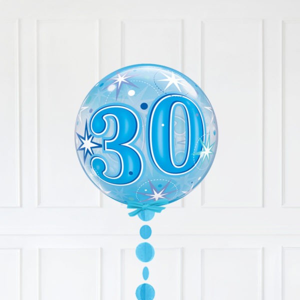 SINGLE BUBBLE – 30 BLUE STARBURST SPARKLE - Image 2