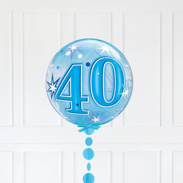 SINGLE BUBBLE – 40 BLUE STARBURST SPARKLE - Image 2