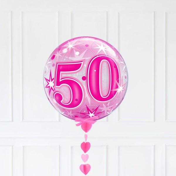 SINGLE BUBBLE – 50 PINK STARBURST SPARKLE - Image 2