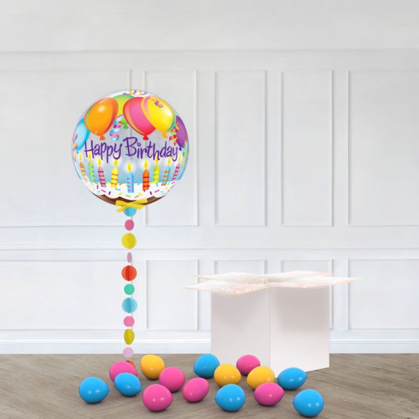 SINGLE BUBBLE – BIRTHDAY BALLOONS & CANDLES