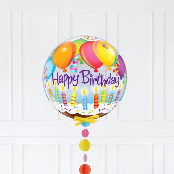SINGLE BUBBLE – BIRTHDAY BALLOONS & CANDLES - Image 2
